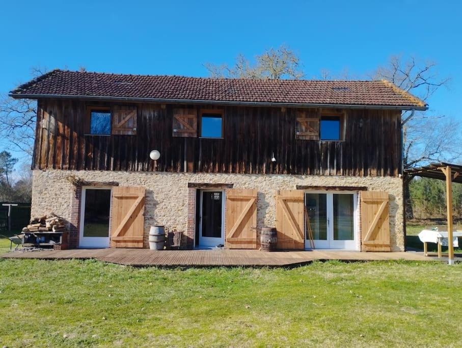 Villa Ancienne Grange Landaise Brocas Exterior foto